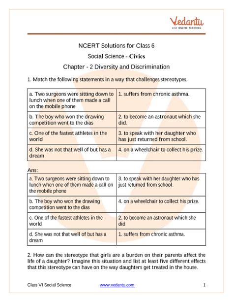 difference between discrimination and stereotype class 6|NCERT Solutions for Class 6 Social science Chapter 2 .